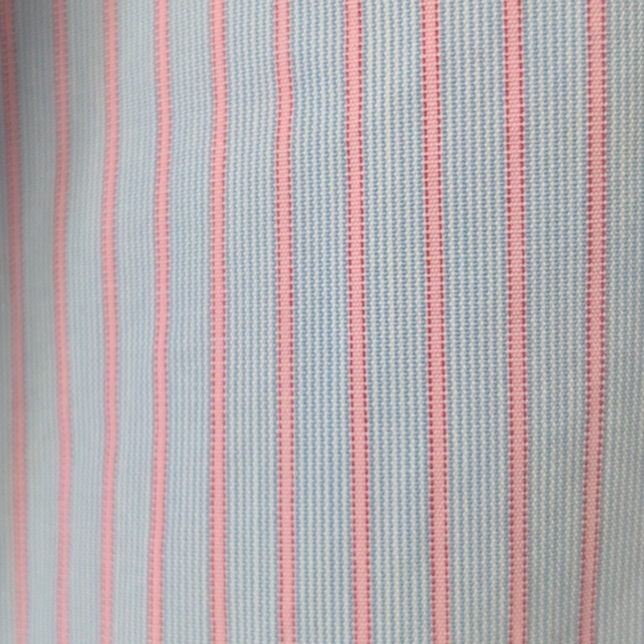 J Crew Button Down Striped Cotton Shirt Large 16/16.5 Pink Blue - Picture 4 of 5